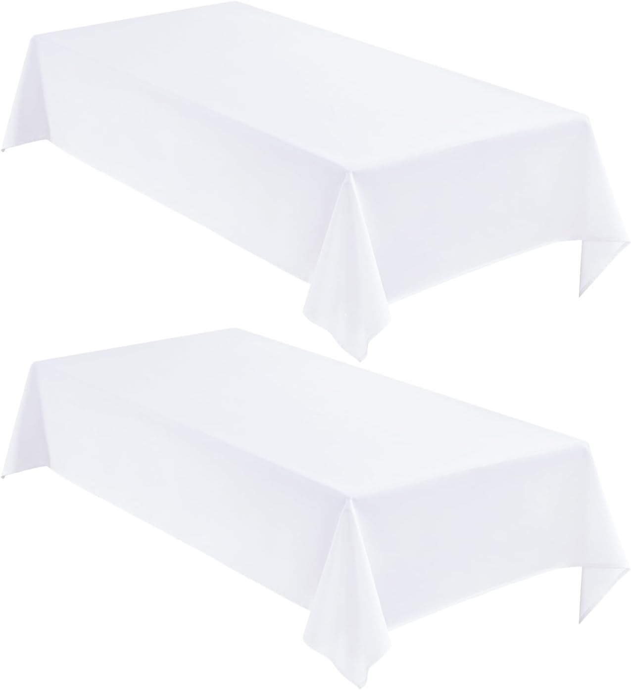 Faux Linen Tablecloths for Rectangle Tables, Burlap Textured Table Cloths Washable Farmhouse Table Cover Water Resistant for Dining, Wedding, Outdoor(Khaki, 52"×70")