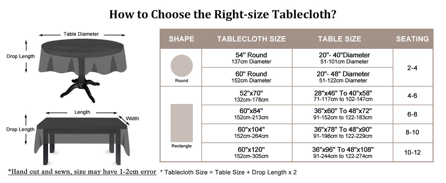 Textured Polyester Tablecloth Rectangle 52x70 Waterproof Spill-Proof Wipeable Table Cloth Wrinkle Free Dining Table Cover for Birthday Farmhouse Spring Tablecloths Up to 36‘'X54''