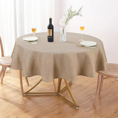 Textured Polyester Tablecloth Rectangle 52x70 Waterproof Spill-Proof Wipeable Table Cloth Wrinkle Free Dining Table Cover for Birthday Farmhouse Spring Tablecloths Up to 36‘'X54''