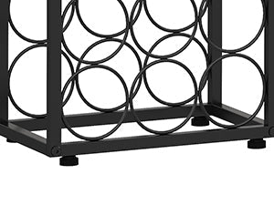 X-cosrack Wine Rack Freestanding Floor, Wine Storage Rack Mini Bar Table with Tabletop, Glass Holder Wine Bottle Display Stand Liquor Cabinet for Home Bar Kitchen Living Room