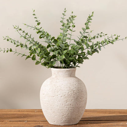 Ceramic Flower Vase Home Decor - Large Farmhouse Table Vases Rustic Vintage Living Room Kitchen Bedroom Decorations for House Book Shelf Office Coffee Desk Dining Fireplace (9" Rustic)