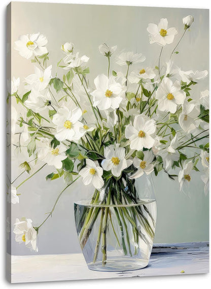 Floral Canvas Wall Art Bathroom Wall Art Pictures Wall Decor Home Decor Wall Decor for Bedroom Livingroom 12x16 Inches