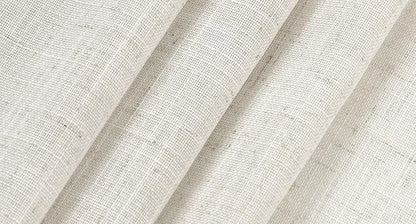 Cream Linen Back Tab Curtains 84 Inch Length for Living Room 2 Panel Set Neutral Modern Farmhouse Window Privacy Semi Sheer Linen Drapes Rustic Pinch Pleated Look Curtain Natural Ivory Colored