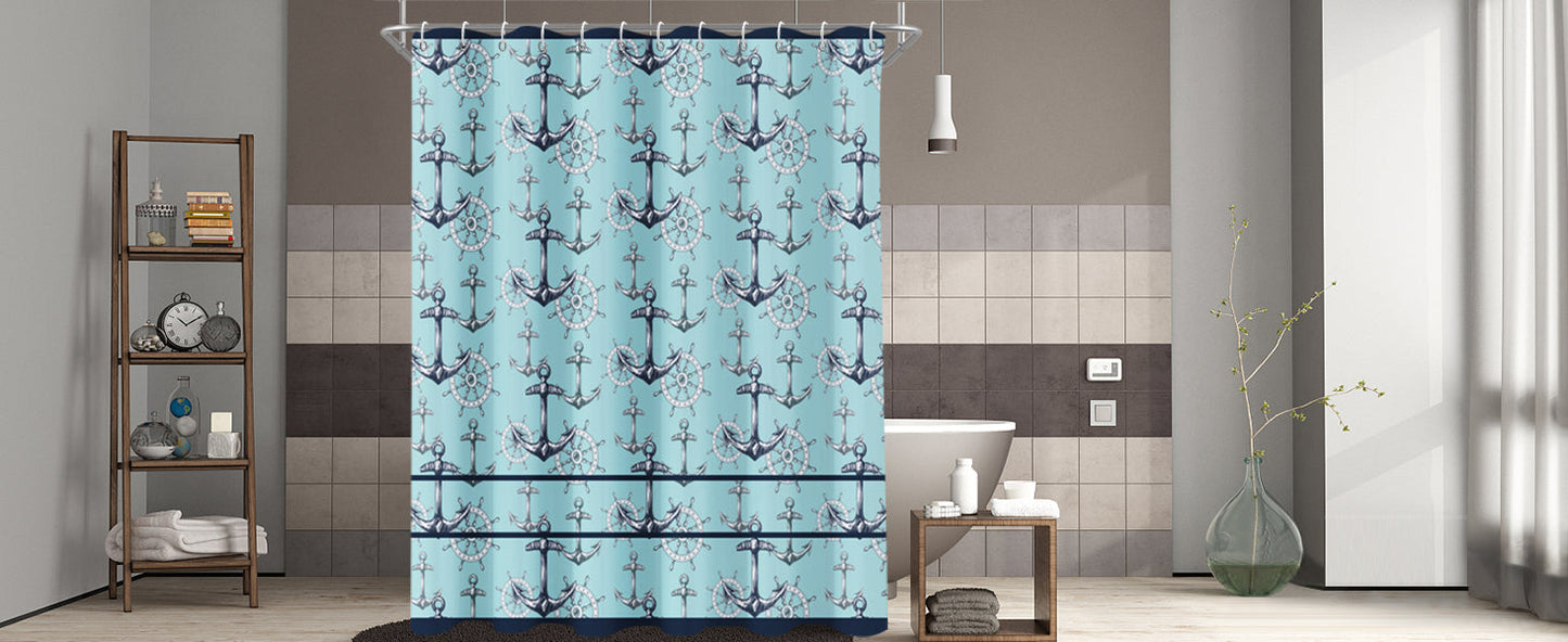 Shower Curtain Blue Eucalyptus Shower Curtains for Bathroom, Watercolor Leaf Shower Curtain Sets Waterproof Plant Shower Curtain Leaves Fabric Cloth Bathroom Curtains 72x72 inch with Hooks