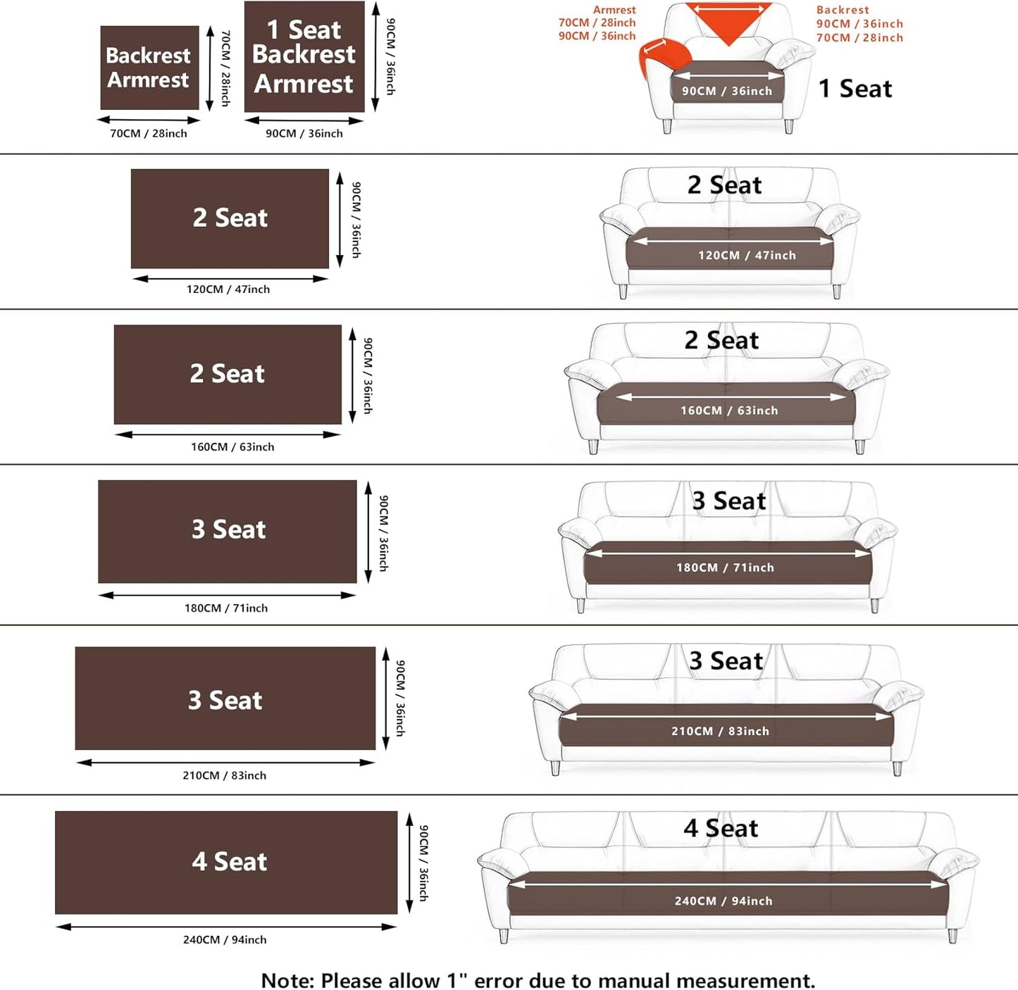 Couch Cover, Washable Sectional Sofa Cover, Anti Slip Sofa Slipcovers for 3 Cushion Couch Sofa L Shaped Recliner, Furniture Protector Covers for Pets Kids(Khaki, Only 1 PCS)