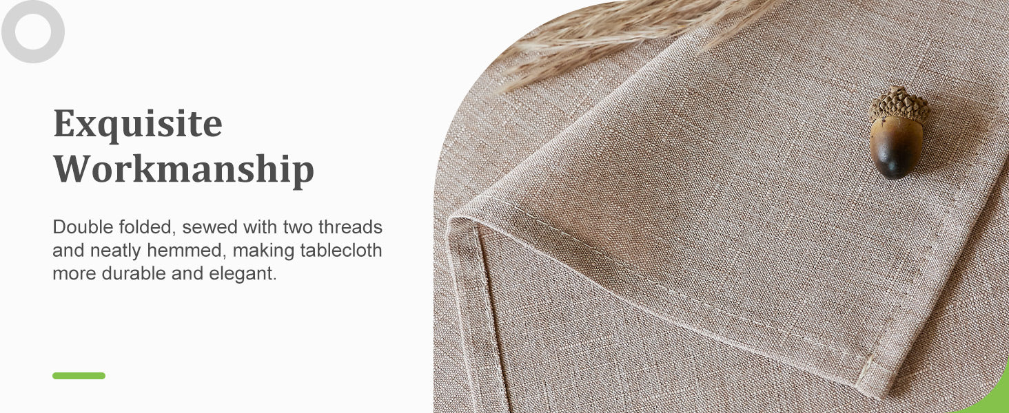 Textured Polyester Tablecloth Rectangle 52x70 Waterproof Spill-Proof Wipeable Table Cloth Wrinkle Free Dining Table Cover for Birthday Farmhouse Spring Tablecloths Up to 36‘'X54''