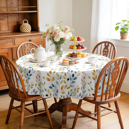 Bohemia Round Tablecloth,Tablecloth Waterproof and Wrinkle-Free, Boho Table Covers, Summer Decorations for Home 60inch