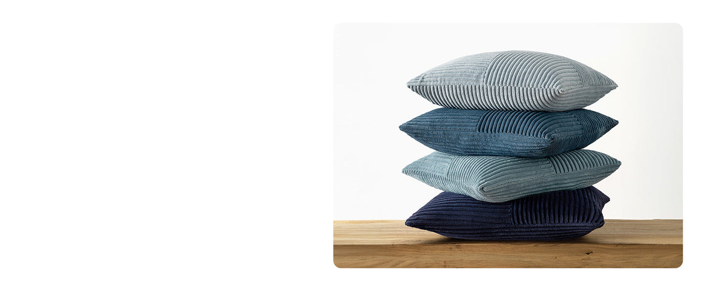 Teal Orange Decorative Throw Pillow Covers 18x18 Inch Set of 4 Boho Corduroy Striped Cushion Cases Modern Farmhouse Patchwork Pillow Cases for Couch Sofa Bedroom Home Decor