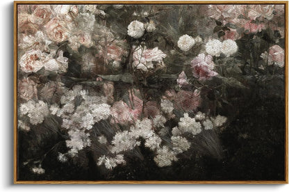 Framed Canvas Wall Art, Meadow with Flowers Painting, Landscape for Living Room, Bedroom, Home, Bathroom Decor, 8x10