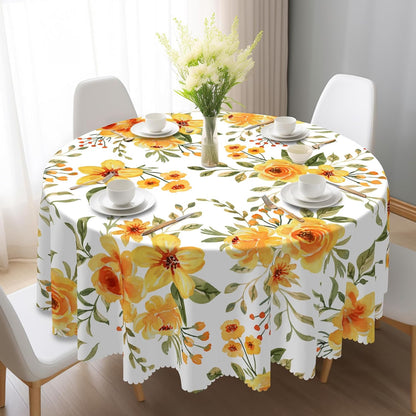 Bohemia Round Tablecloth,Tablecloth Waterproof and Wrinkle-Free, Boho Table Covers, Summer Decorations for Home 60inch