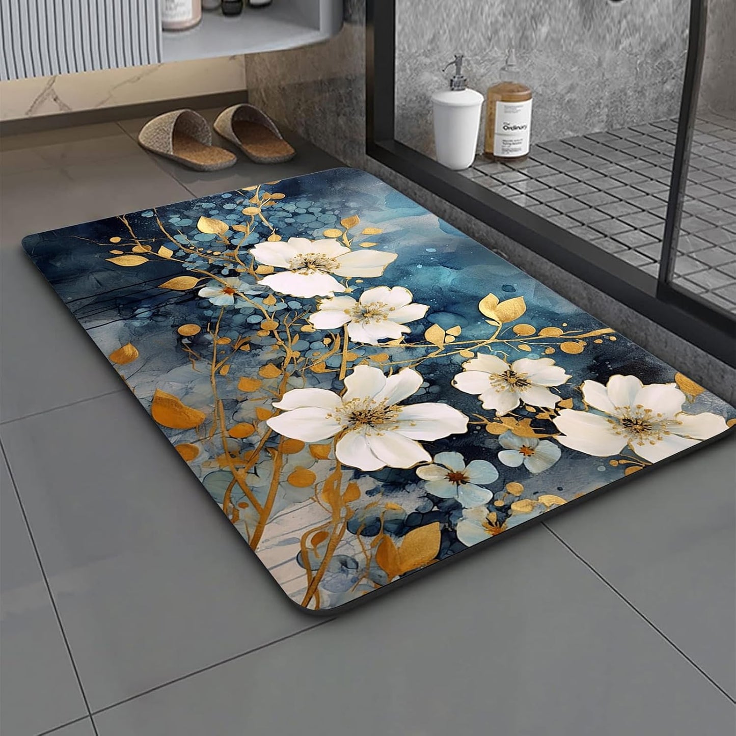 Bath Mat, 3 x 5ft, Ultra Soft and Non-Slip Bathroom Rugs, Water Absorbent and Machine Washable Bath Rug for Bathroom, Shower, and Tub