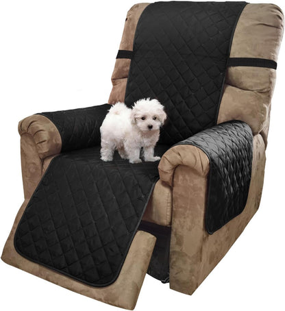 Reversible Sofa Cover Washable Couch Cover for Dogs Friendly with Elastic Straps Water Repellent Furniture Protector for 3 Cushion Couch (Sofa, Coffee/Beige)
