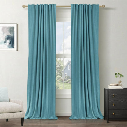 100% Blackout Shield Blackout Curtains for Bedroom 84 Inches Long, Back Tab/Rod Pocket Living Room Drapes, Thermal Insulated Blackout Curtains 2 Panels Set, 50" W x 84" L, Cream