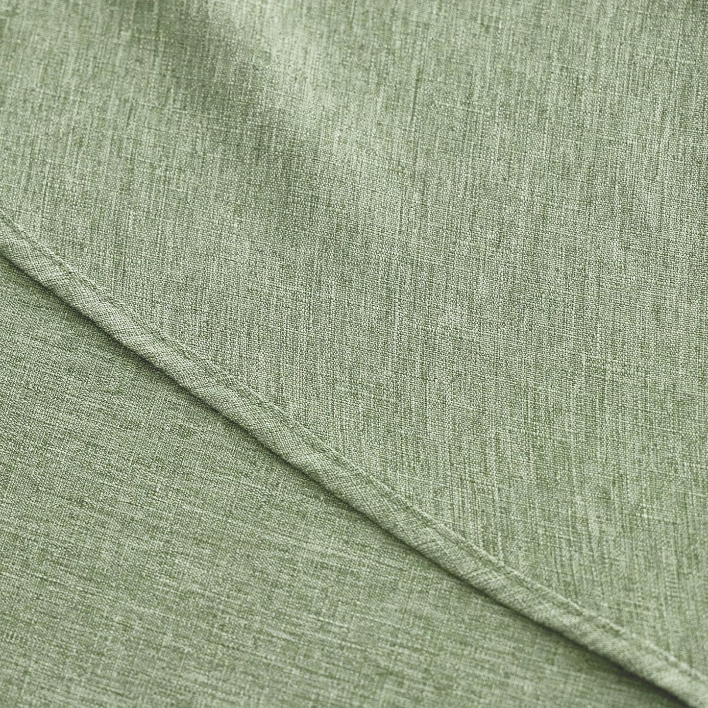 Decorelia Faux Linen Round Tablecloths 60 inch, Waterproof Decorative Washable Texture Rustic Circle Table Cloth Cover for Dining Kitchen Party Farmhouse Outdoor(Round (2-4 Seats),Sage Green)