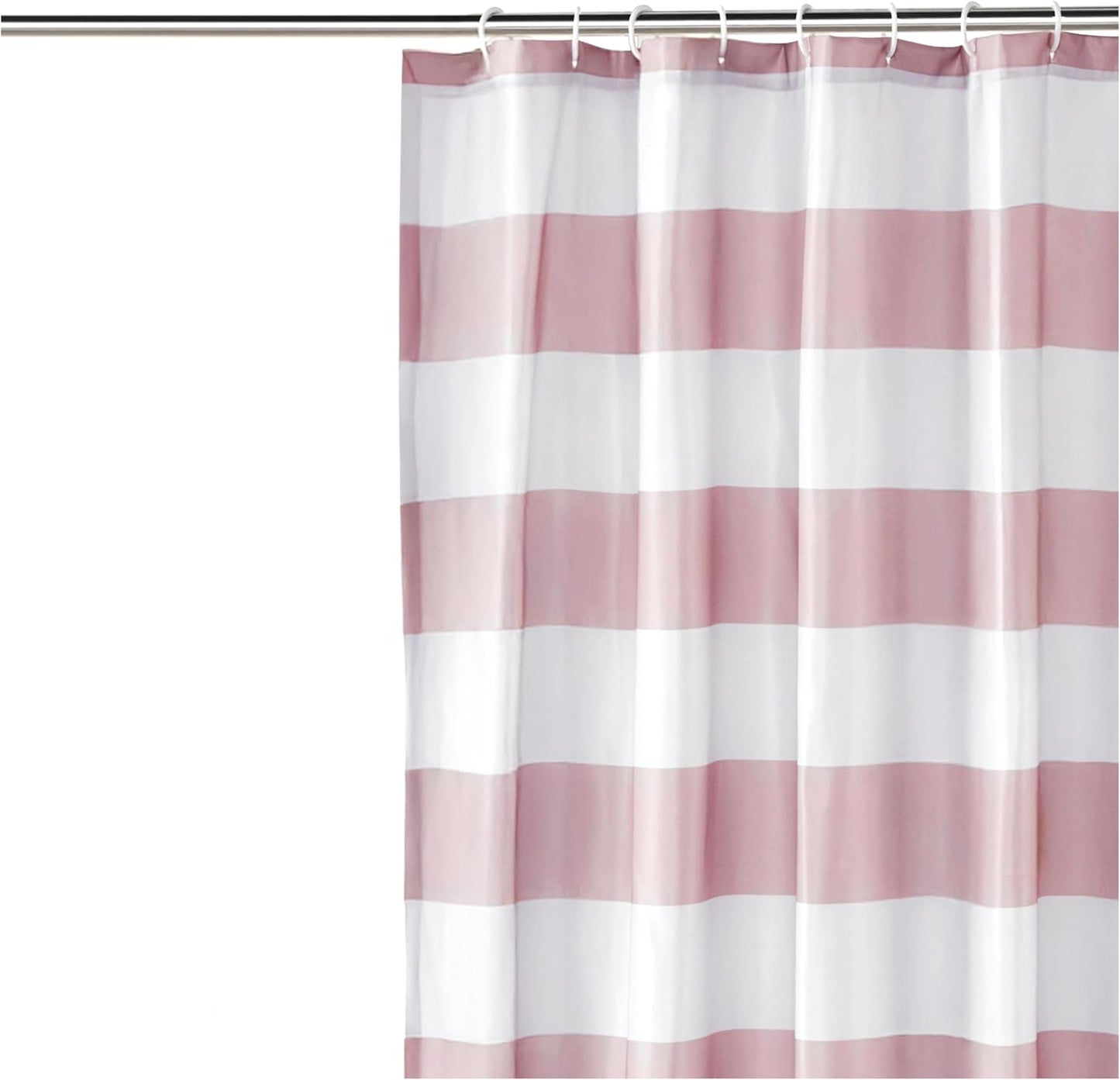 Bathroom Shower Curtain, Water Resistant Fabric with Rust Proof Grommets & Hooks, Weighted Hem, Machine Washable, 72"x72", Light Brown, Beige