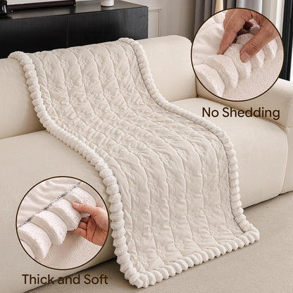 Couch Covers for Dogs Washable, Sofa Cover with Adjustable Straps for 3 Cushion Couch,Non-Slip Pet Couch Protector for Sectional & Leather Sofa, 1PC (Beige, 27.6" x 82.7")