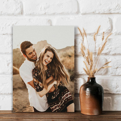 Custom Canvas Prints With Your Photos Personalized Framed Canvas Print Wall Art Home Decor Customized Canvas Picture Gifts for Couple Boyfriend Girlfriend Pet Dog Baby Family Mom Dad | 16x20 inches