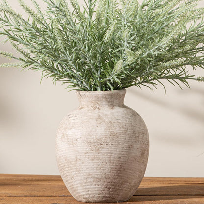 Ceramic Flower Vase Home Decor - Large Farmhouse Table Vases Rustic Vintage Living Room Kitchen Bedroom Decorations for House Book Shelf Office Coffee Desk Dining Fireplace (9" Rustic)
