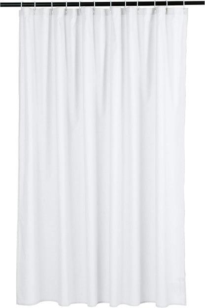 Bathroom Shower Curtain, Water Resistant Fabric with Rust Proof Grommets & Hooks, Weighted Hem, Machine Washable, 72"x72", Light Brown, Beige