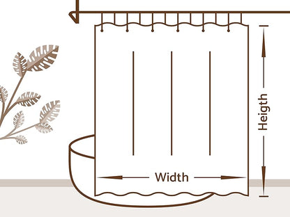 Design Waffle Weave White Shower Curtain Hotel Luxury Quality, Fabric Shower Curtains for Bathroom, Pique Pattern Cloth, Water Repellent and Machine Washable, Standard Size 71" x 72"