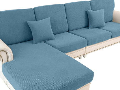 Couch Cushion Covers Seat Cushion Cover Stretch Couch Cover Separate Sectional Sofa Slipcovers Furniture Protector(3 Pieces for Seat or Sofa Backrest, Dark Grey)